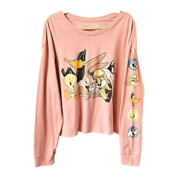 LOONEY TUNES Plus Size Cartoon Character LongSleeve Top - Picture 2 of 10